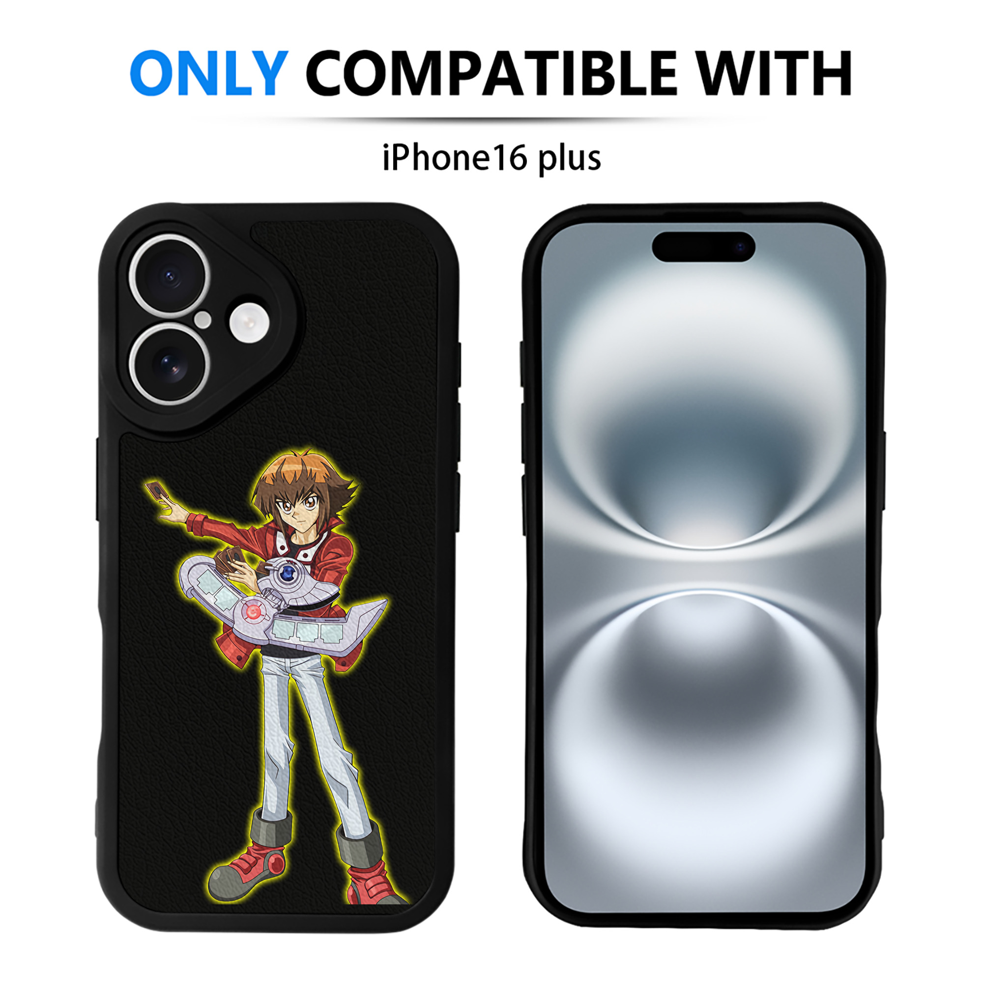 遊☆戯☆王 Yu-Gi-Oh! 【iPhone 16シリーズ対応】シリコンスマホケース（レザー調） 材質：シリコン